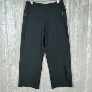 LUCY Everyday Collection Black Cropped Wide Loose Leggings‎ Womens Sz XS X-Small